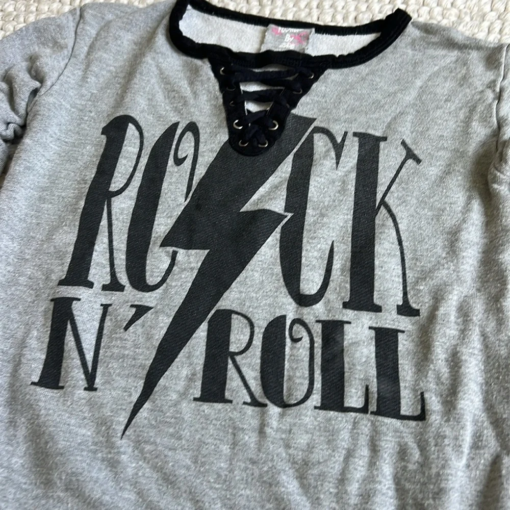 FBZ flowers by Zoe soft Rock N Roll lightweight girls sweatshirt 6x